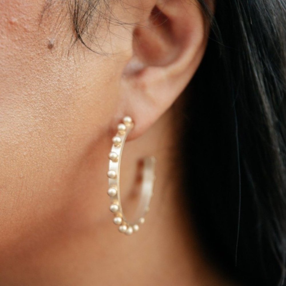 Gold Brushed Earrings